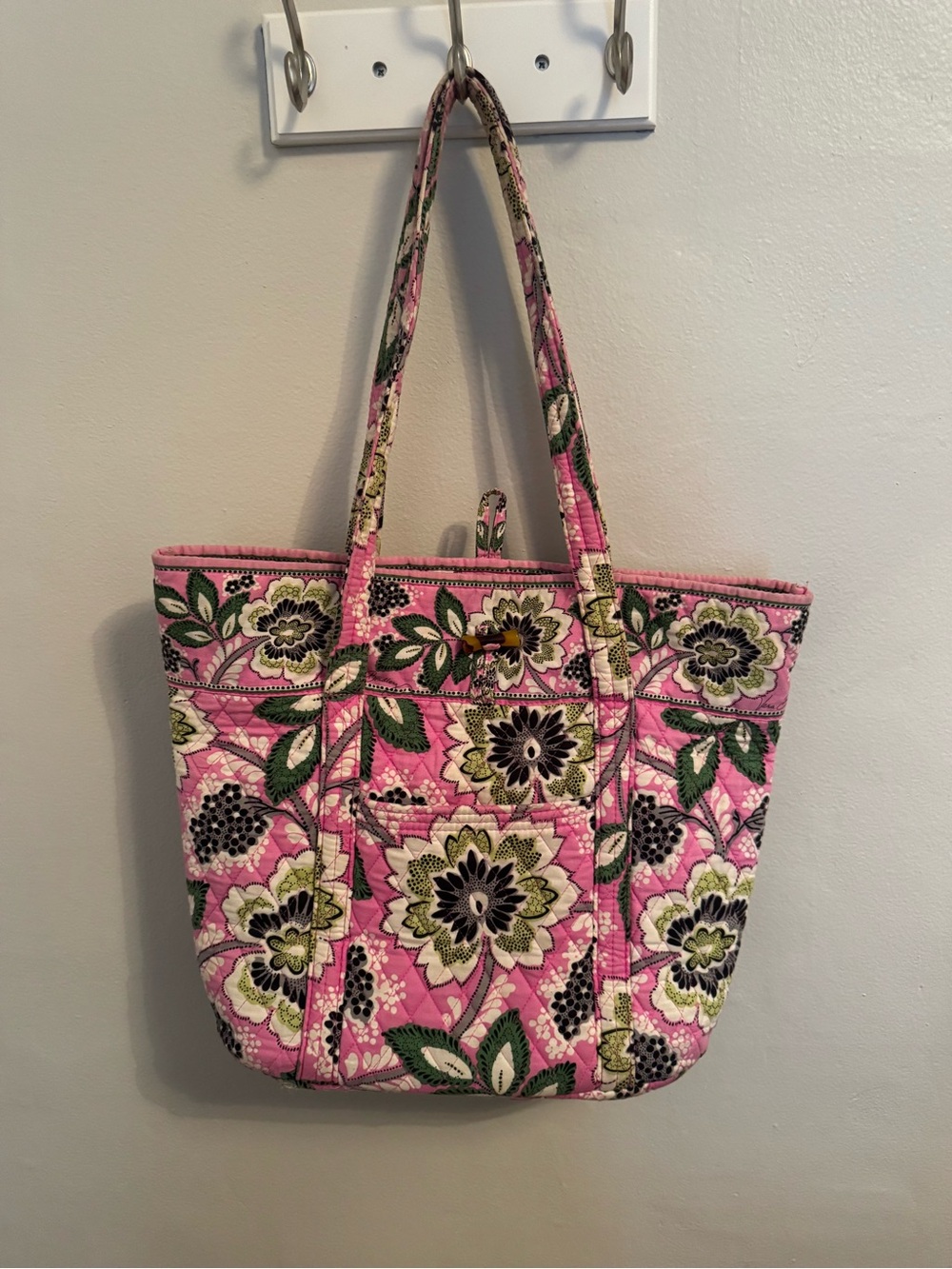 Vera Bradley Pink Floral Quilted Tote